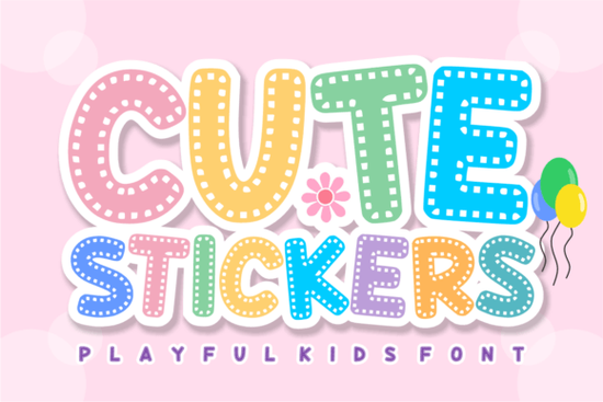 Cute Stickers Font